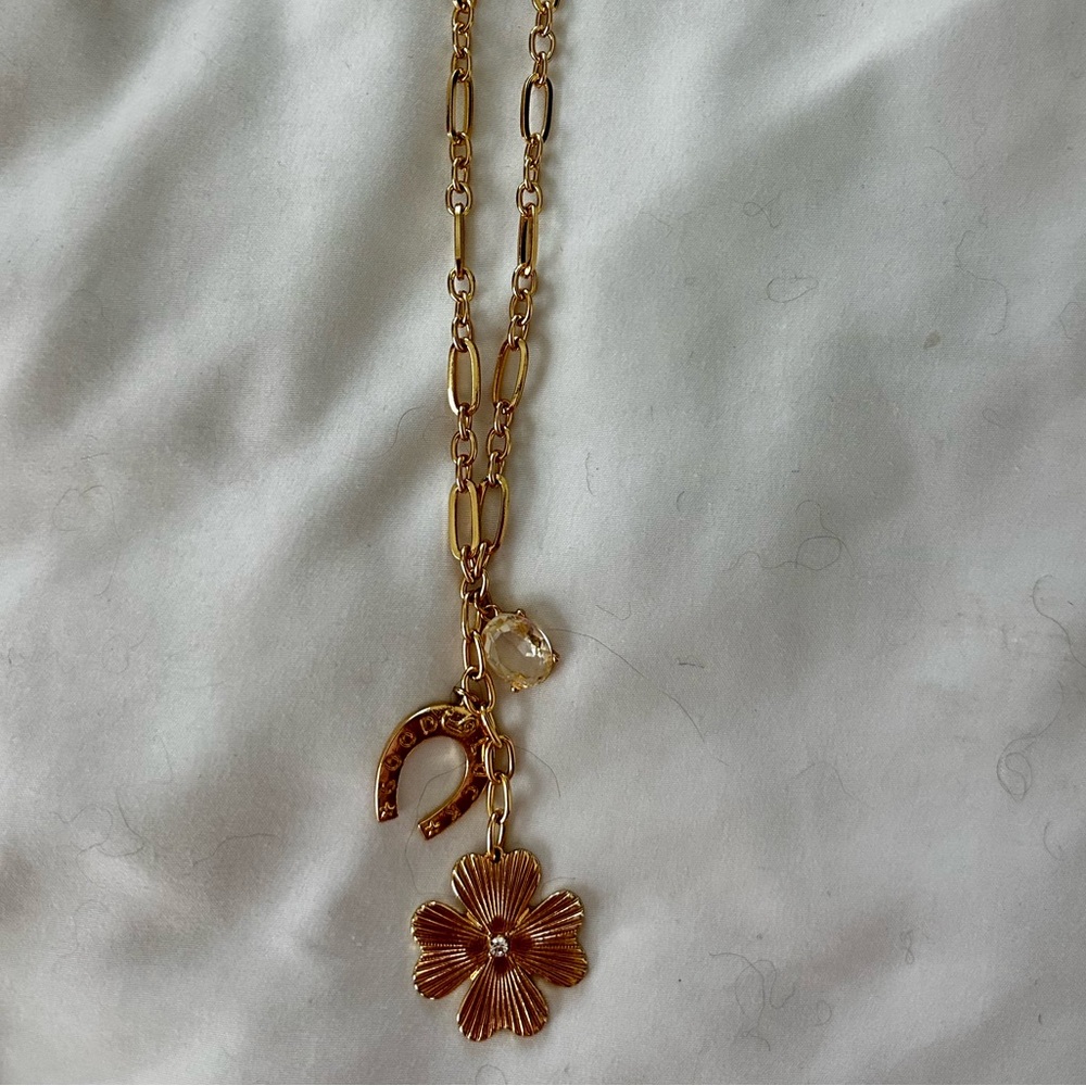 Gold Charm Necklace 18”